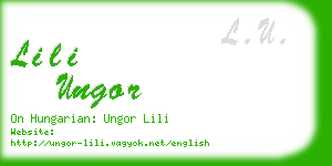 lili ungor business card
